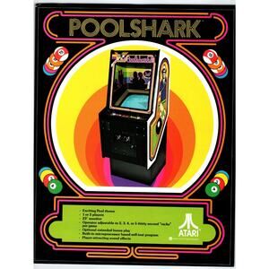 Pool Shark Vintage Video Arcade Game Flyer 1977 Original Retro Art 8.5" x 11"